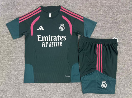 26/27 Real Madrid Short sleeve Adult training suit dark green