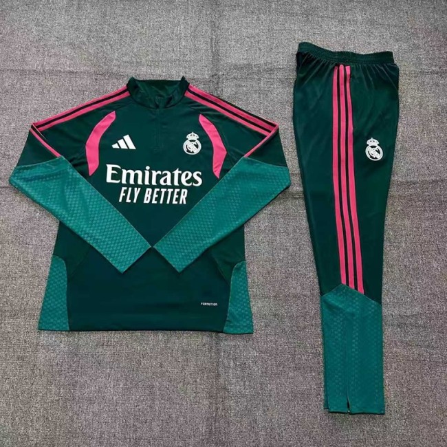 26/27 Real Madrid Kids training suit dark green