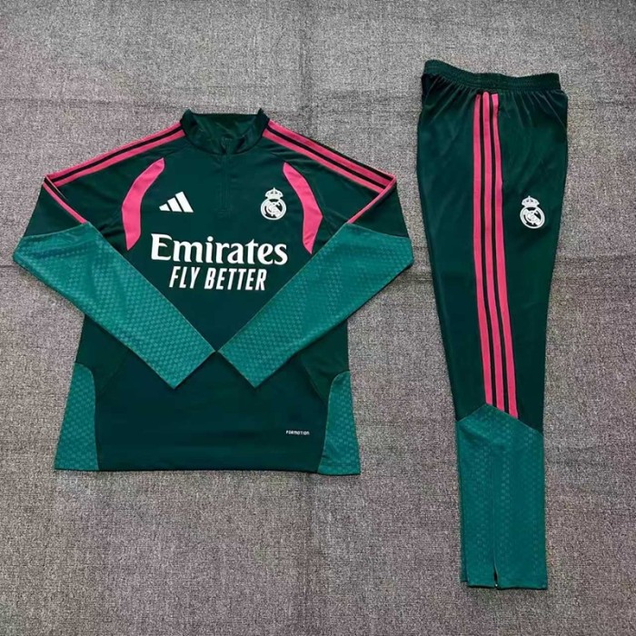 26/27 Real Madrid Kids training suit dark green