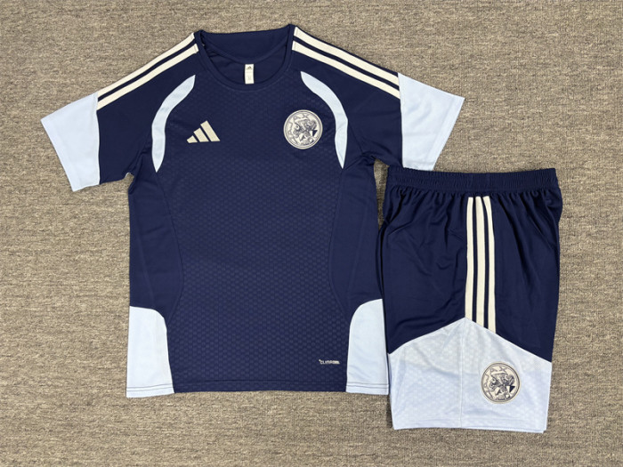 26/27 Ajax kids Short sleeve training suit Royal Blue
