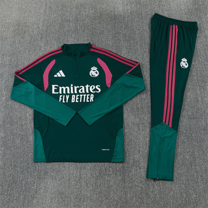26/27 Real Madrid Kids training suit dark green