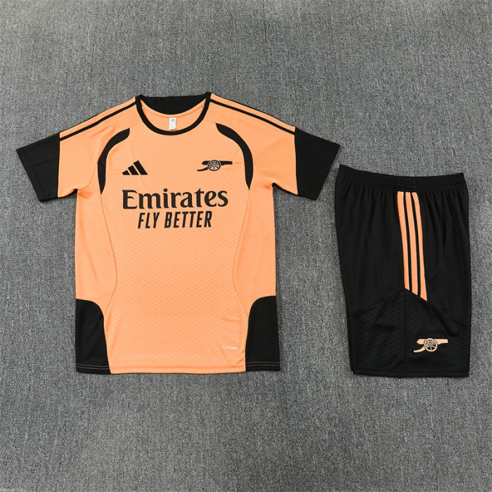26/27 Arsenal Short sleeve training Adult suit orange