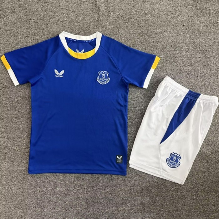 26/27 Everton home kids kit