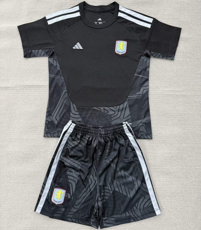 26/27 Aston Villa goalkeeper kids kit black