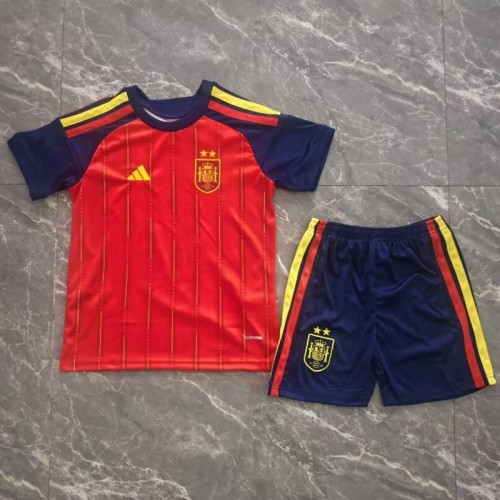 26/27 Spain home kids kit World Cup Champion version