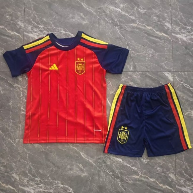 26/27 Spain home kids kit World Cup Champion version