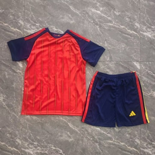 26/27 Spain home kids kit World Cup Champion version