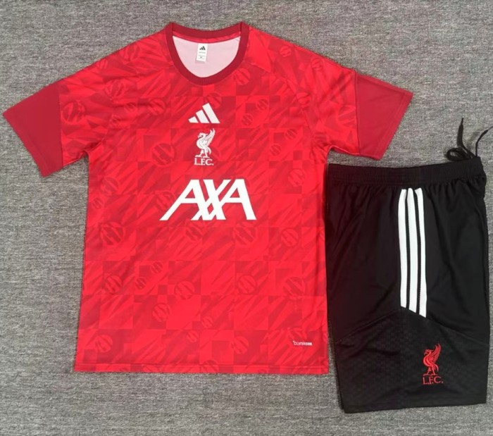26/27 Liverpool kids Short sleeve training suit red