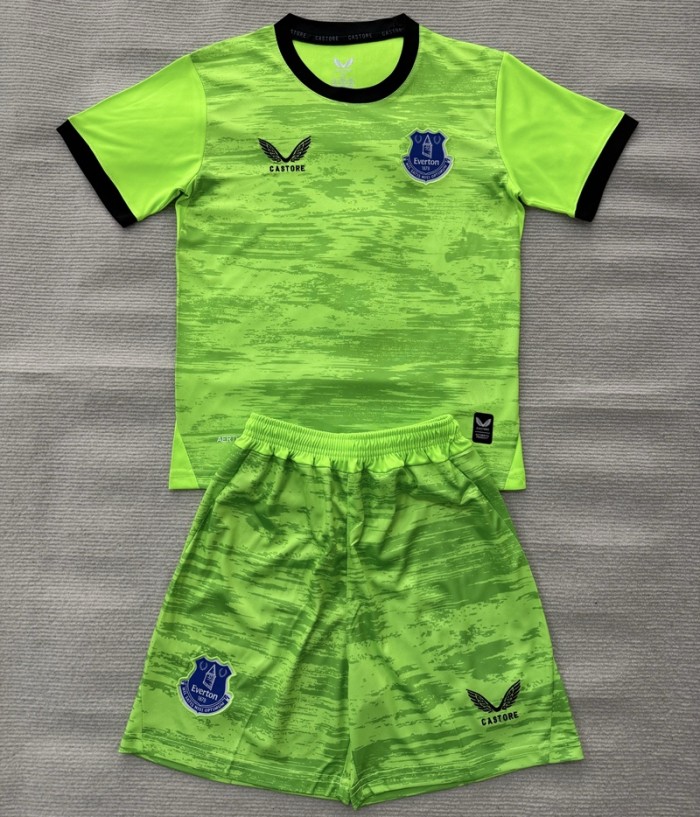 26/27 Everton goalkeeper kids kit green