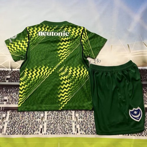 26/27 Portsmouth goalkeeper kids kit green