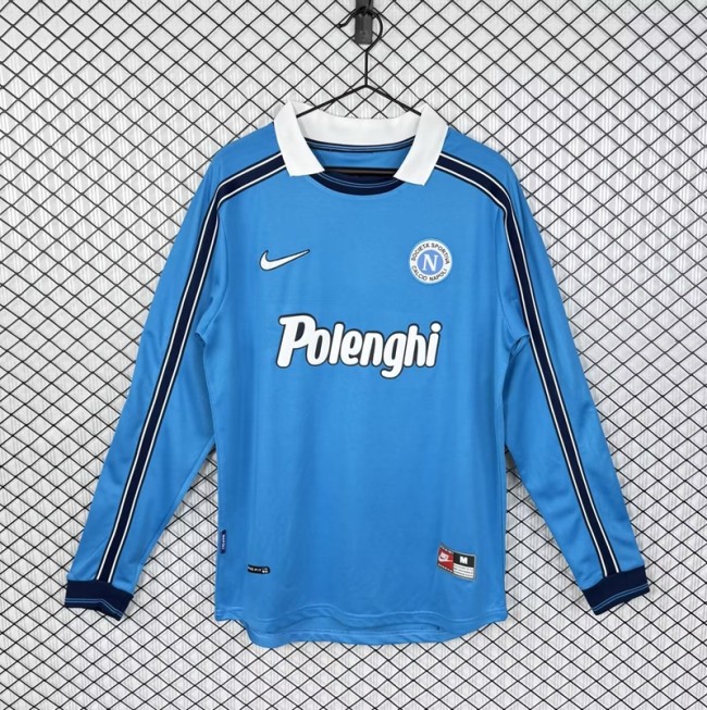 Retro 98/99 Napoli home football Jersey Long sleeves