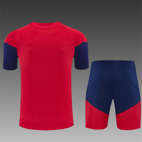 26/27 Spain short -sleeved training suit red