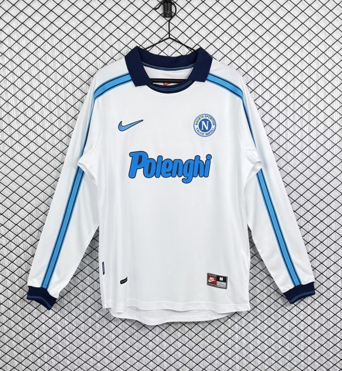 Retro 98/99 Napoli Away football Jersey Long sleeves
