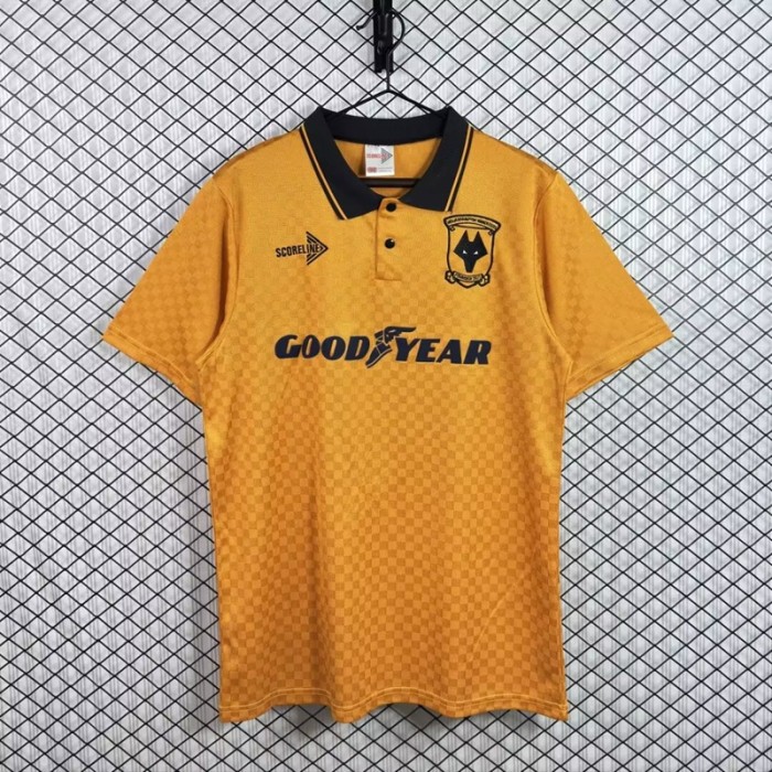 Retro 90/91 Wolverhampton Wanderers home football jersey