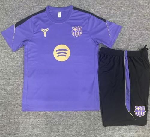 26/27 Barcelona Short sleeve Adult training suit Purple