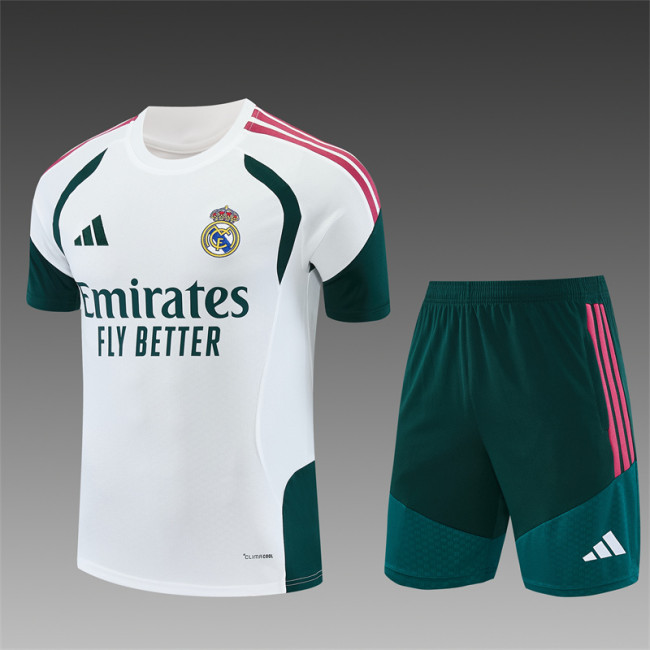 26/27 Real Madrid Short sleeve Adult training suit white