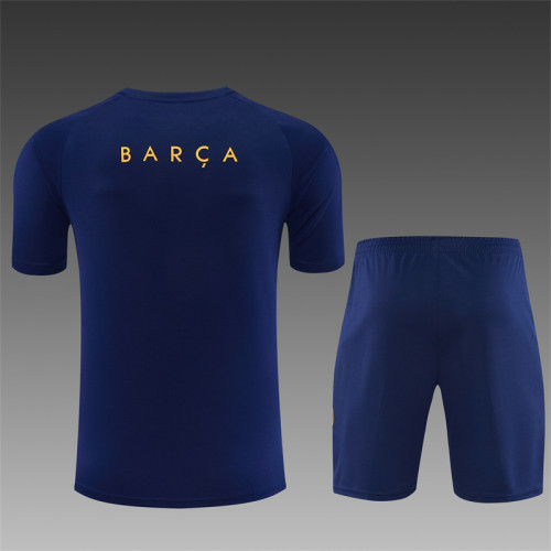26/27 Barcelona Short sleeve Adult training suit Royal Blue