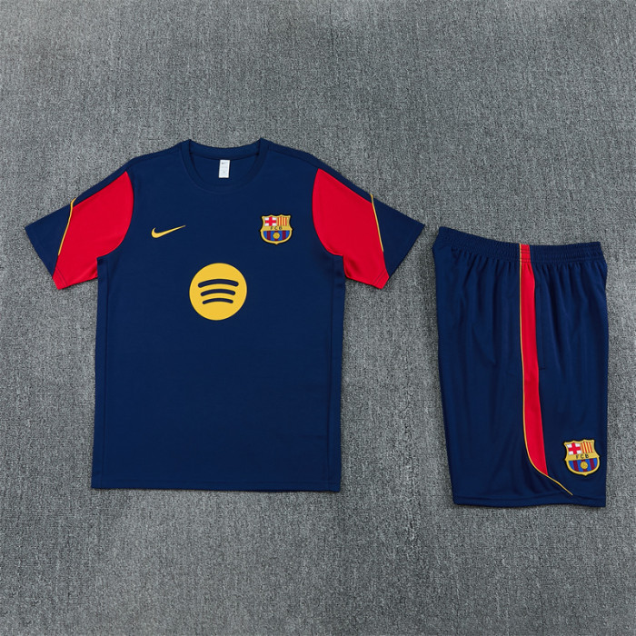 26/27 Barcelona Short sleeve Adult training suit Royal Blue