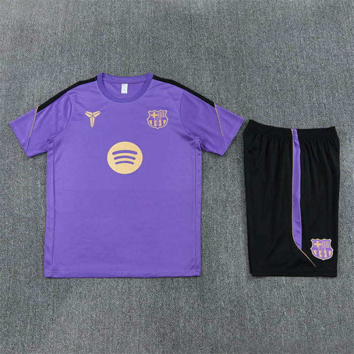 26/27 Barcelona kids Short sleeve training suit Purple