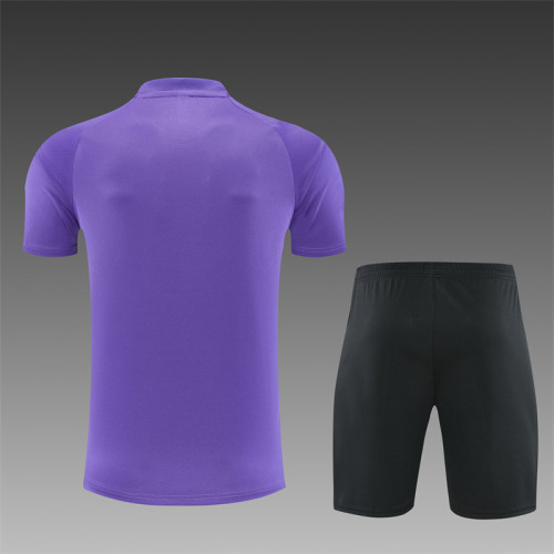 26/27 Barcelona Short sleeve Adult training suit Purple