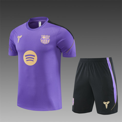 26/27 Barcelona Short sleeve Adult training suit Purple
