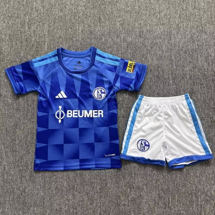 26/27 Schalke 04 home kids kit