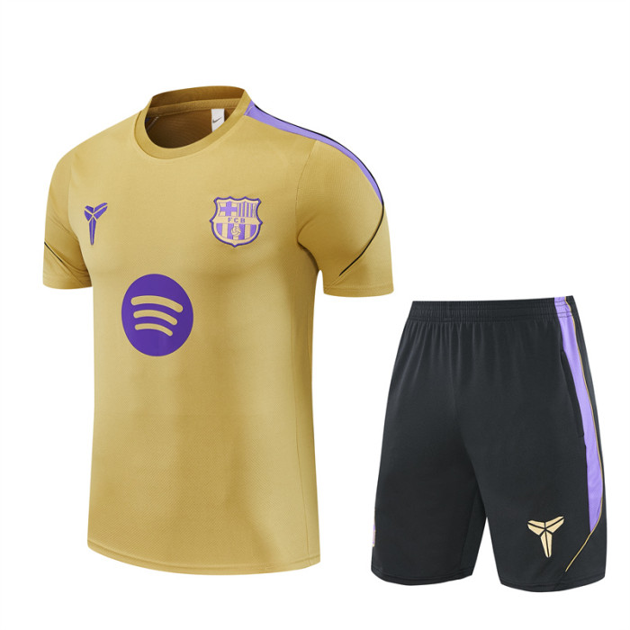 26/27 Barcelona kids Short sleeve training suit golden