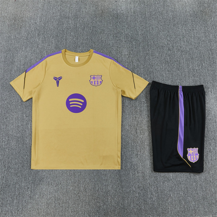 26/27 Barcelona Short sleeve Adult training suit golden