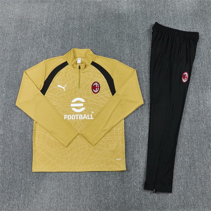 26/27 AC Milan training Adult suit golden