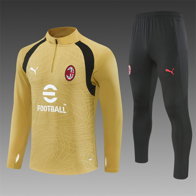 26/27 AC Milan training Adult suit golden