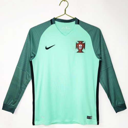 Retro Portugal 2016 Away football Jersey Long sleeves