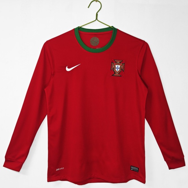 Retro Portugal 2012 home football Jersey Long sleeves