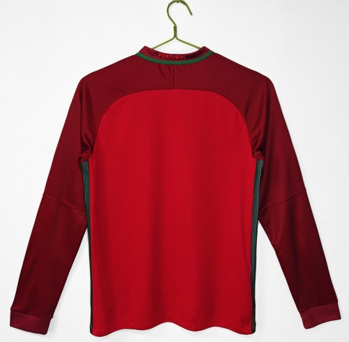 Retro Portugal 2016 home football Jersey Long sleeves