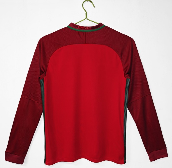 Retro Portugal 2016 home football Jersey Long sleeves