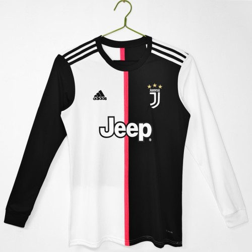 Retro 19/20 Juventus home football Jersey Long sleeves