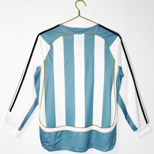 Retro 2006 Argentina home football Jersey Long sleeves