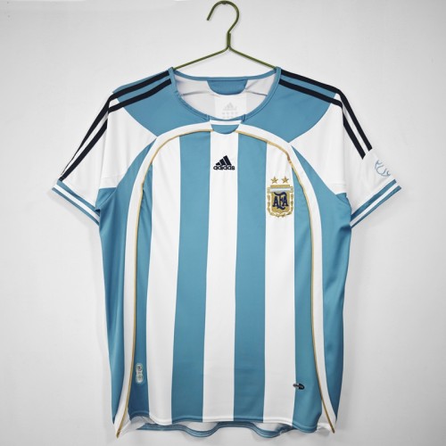 Retro 2006 Argentina home football Jersey