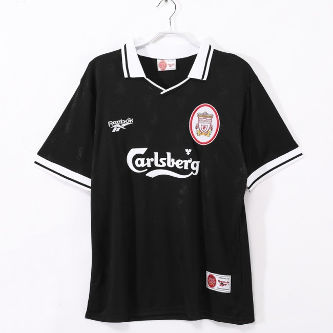 Retro 96/97 Liverpool black football Jersey