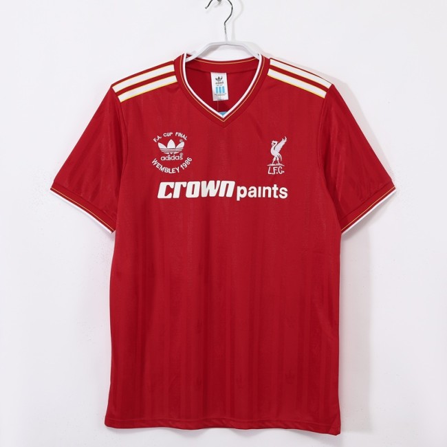 Retro 86/87 Liverpool home football Jersey
