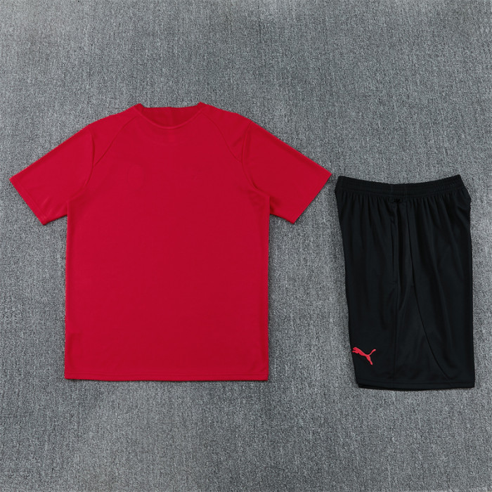 26/27 AC Milan Short sleeve kids training suit red
