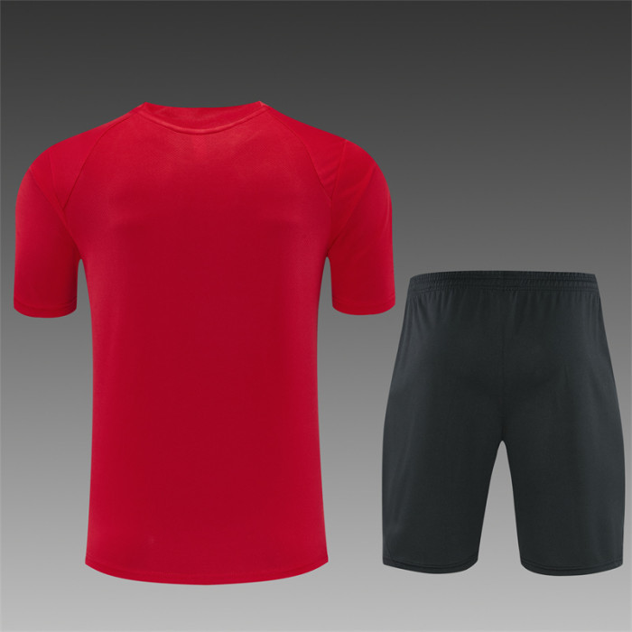 26/27 AC Milan Short sleeve Adult training suit red