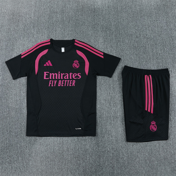26/27 Real Madrid Short sleeve Adult training suit black