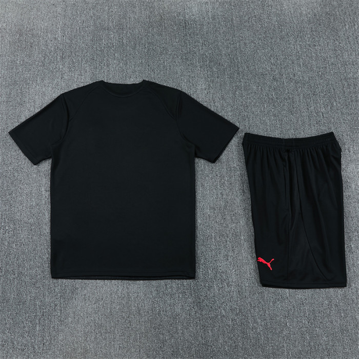 26/27 AC Milan Short sleeve kids training suit black