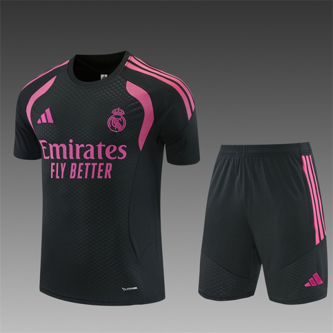 26/27 Real Madrid Short sleeve Adult training suit black
