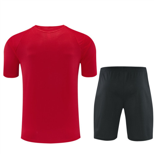 26/27 AC Milan Short sleeve kids training suit red