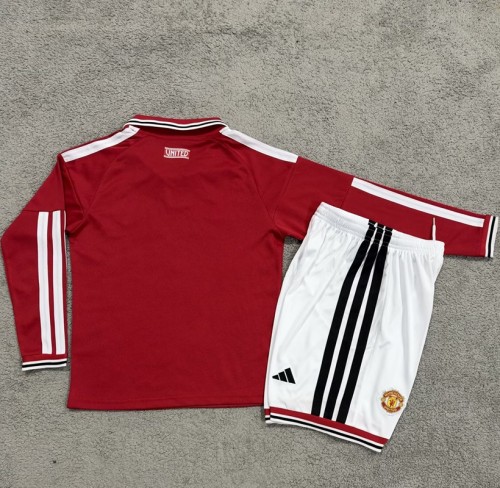 26/27 Manchester United home kids kit long sleeves