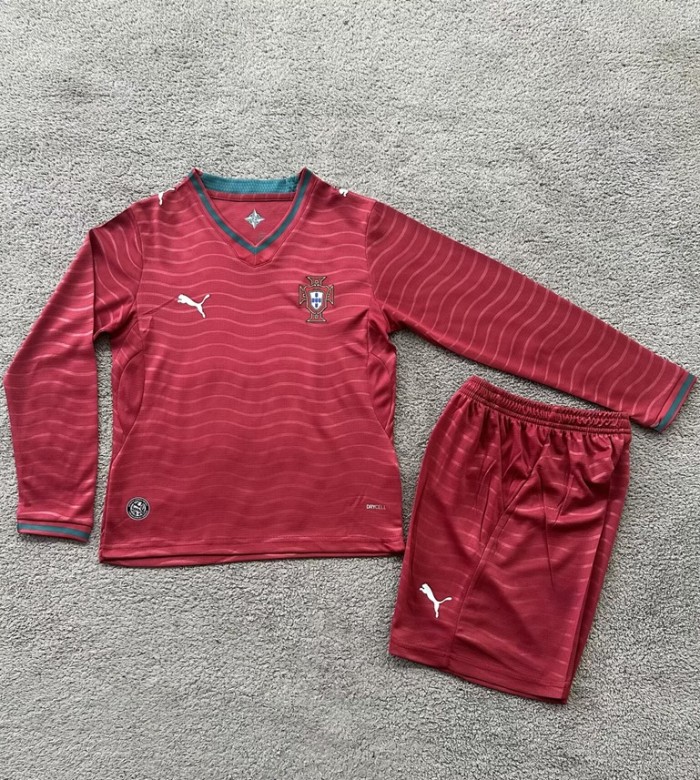 26/27 Portugal home kids kit long sleeves