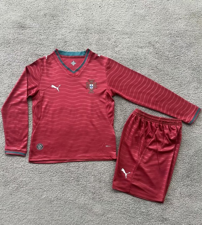 26/27 Portugal home kids kit long sleeves