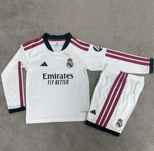 26/27 Real Madrid home kids kit Long sleeves