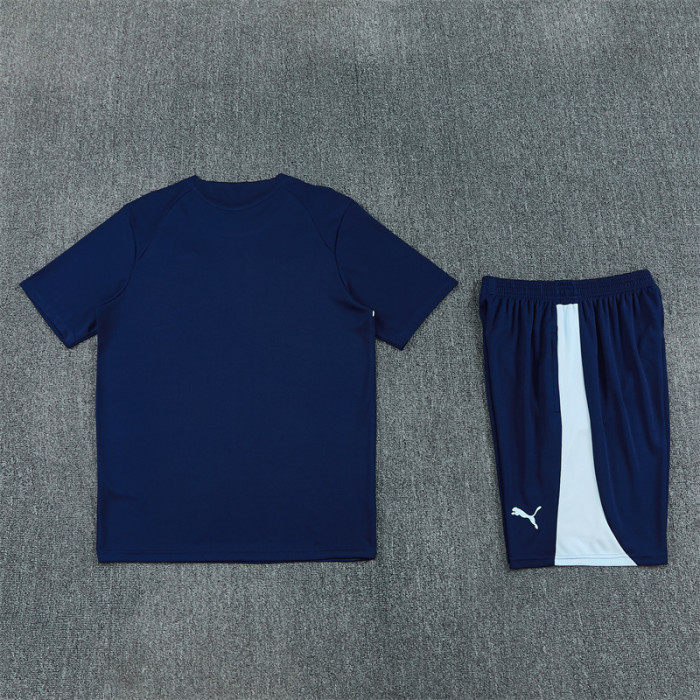 26/27 Manchester City kids Short sleeve training suit Royal Blue